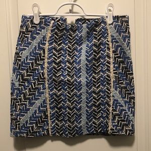 Mango mini skirt chevron pattern